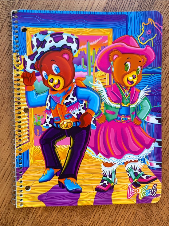 Lisa Frank Other - Vintage 90s Lisa Frank Spiral Notebook Hollywood Bear Beverly Bearific Buckaroos